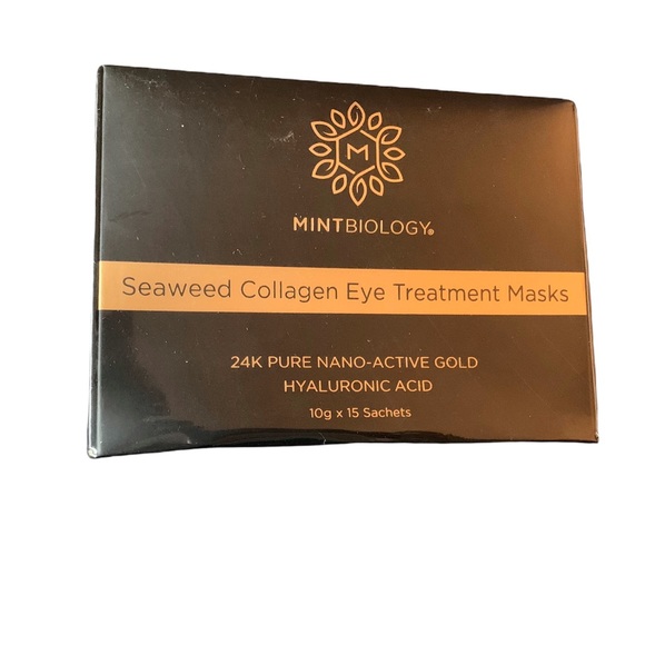 NWT 24K Gold Marine Collagen Eye Masks | MINTBIOLOGY - Picture 3 of 3